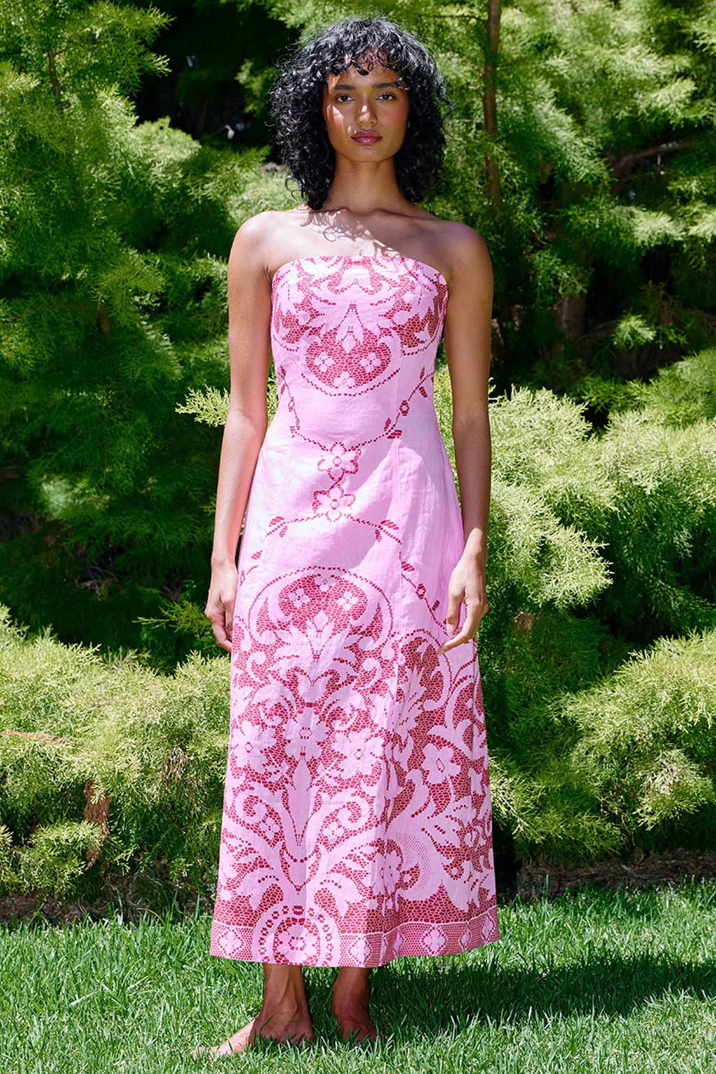 Harper Dress in Magenta