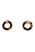 Hazel Tortoise Shell Earrings in Gold