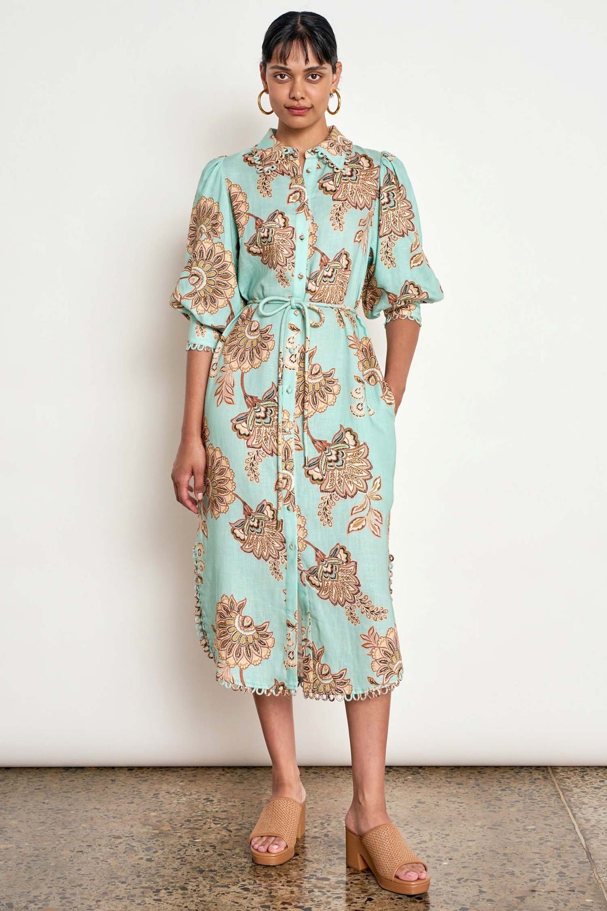 Heir Dress in Mint Kgari