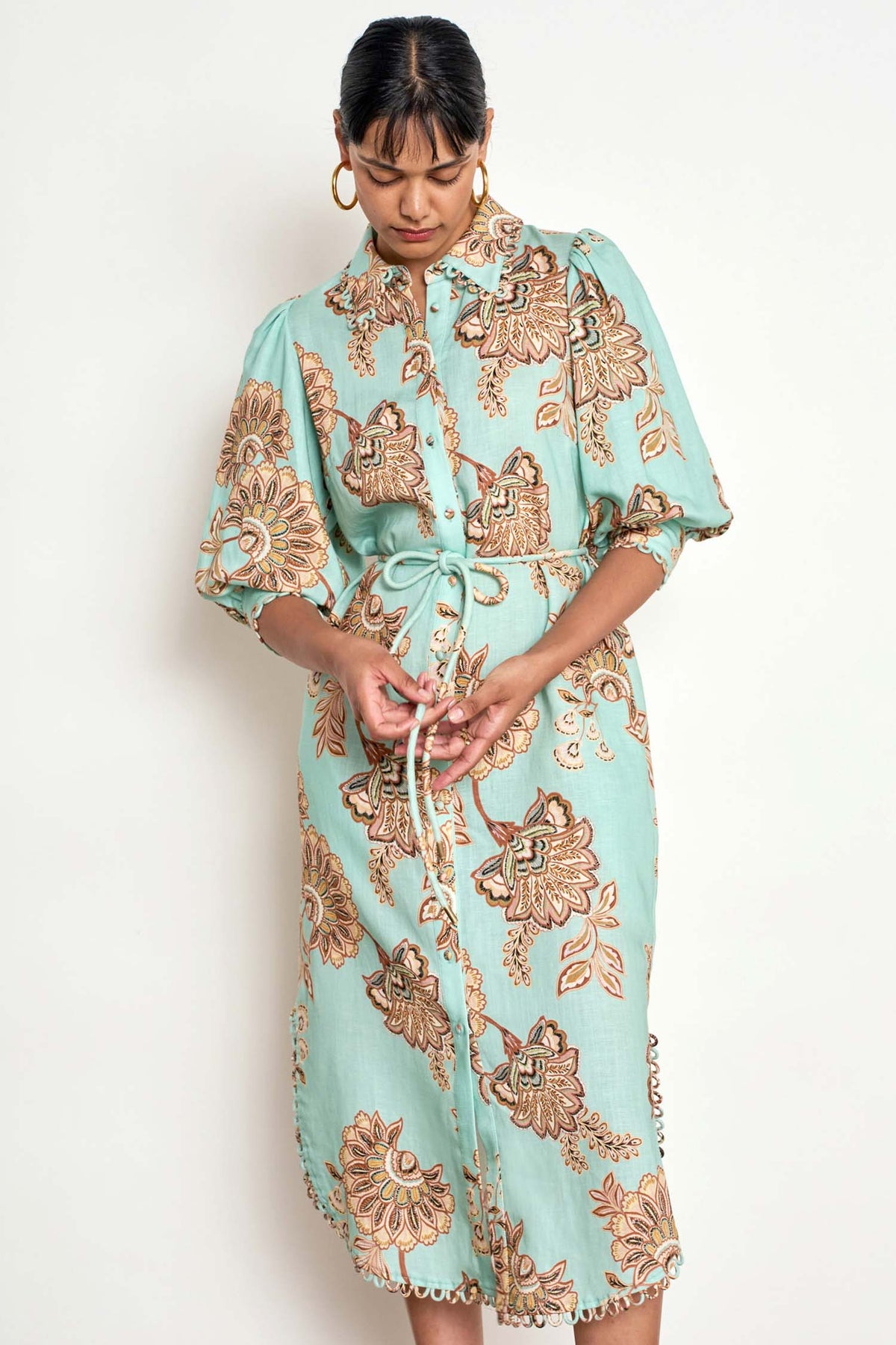Heir Dress in Mint Kgari