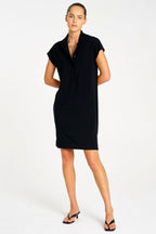 Henley Dress in Black