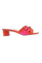 Hetti Patent Leather Sandals in Orange Pink