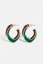 Hicolor Twisted Bicolour Earrings in Praline
