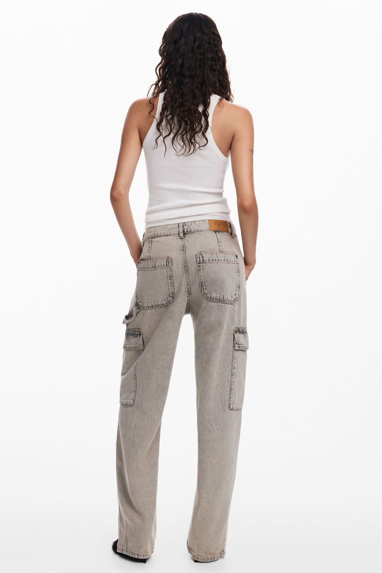 High Waisted Cargo Jeans | FINAL SALE