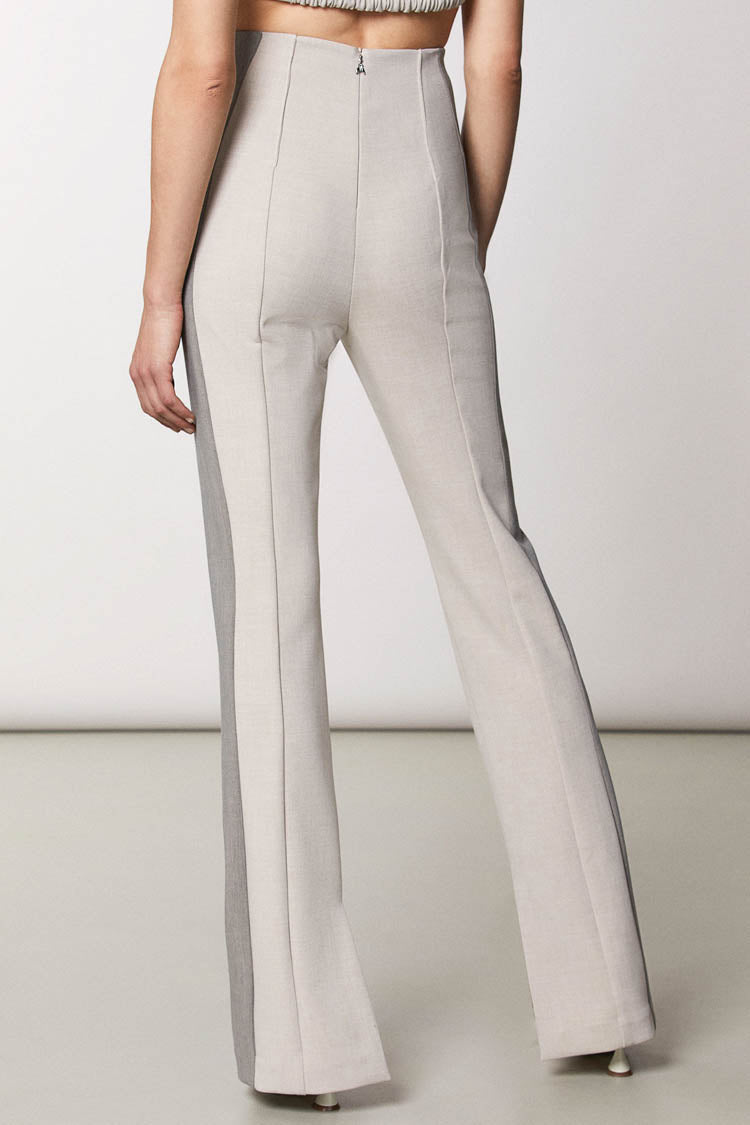 High Waisted Colourblock Slim Trouser | FINAL SALE