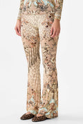 High Waisted Flared Trouser in Aranjuez Animalia