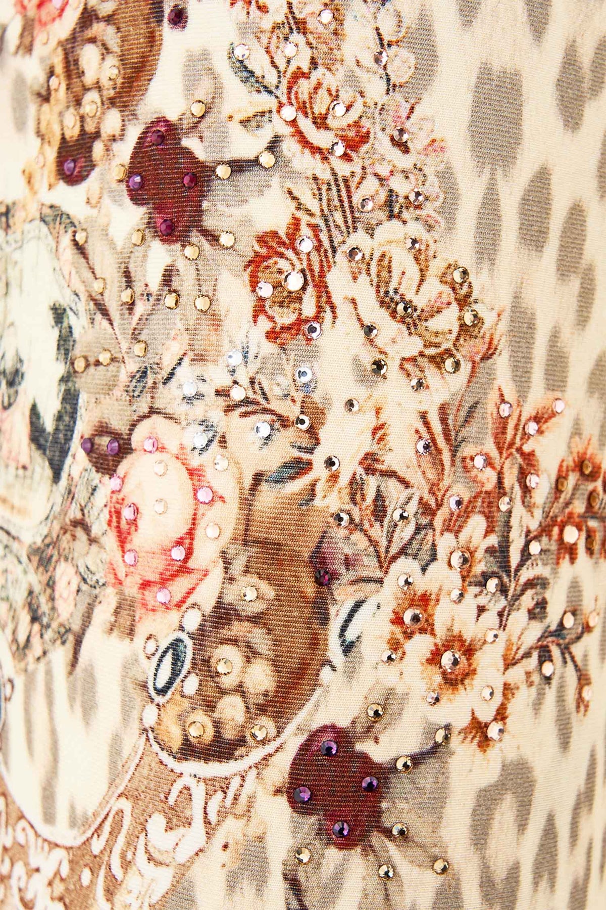 High Waisted Flared Trouser in Aranjuez Animalia