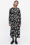 Hujanhajan Unikko Jersey Dress in Black/White