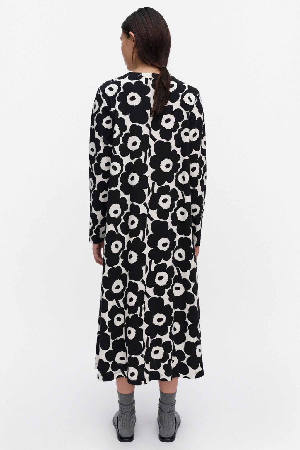 Hujanhajan Unikko Jersey Dress in Black/White