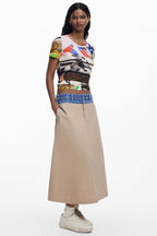 Hybrid Long Flared Skirt | FINAL SALE