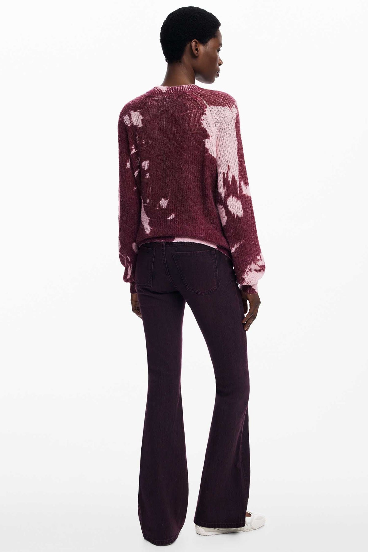 Hyder Arty Texture Sweater in Purple Wine