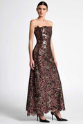 Iman Sequin Gown in Chocolate Plum