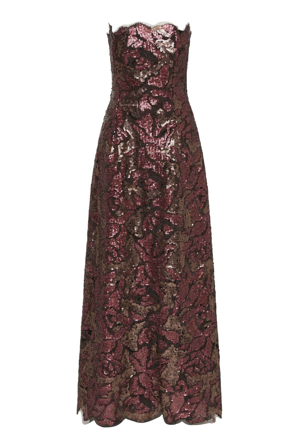 Iman Sequin Gown in Chocolate Plum