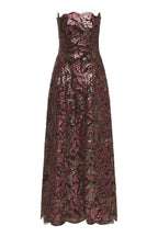Iman Sequin Gown in Chocolate Plum