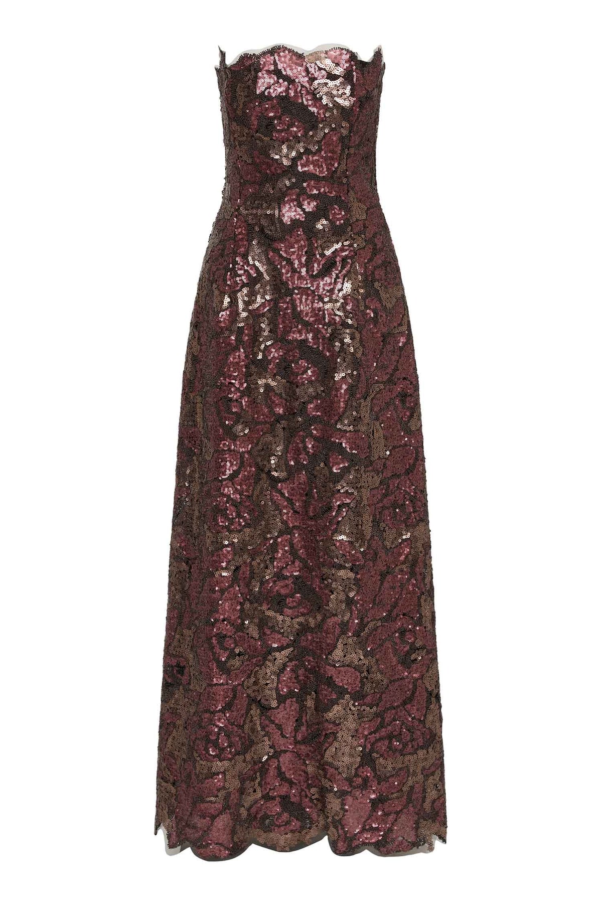 Iman Sequin Gown in Chocolate Plum