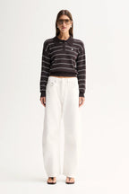 Irina Knit Jumper in Chocolate Stripe