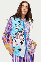 Isabel Printed Shirt in Runic Whisper
