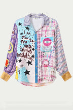 Isabel Printed Shirt in Runic Whisper
