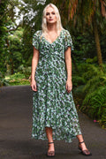It's A New Day Dress in Green Floral