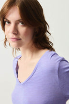 Jacksonville V Neck LS T-shirt in Vintage Provence
