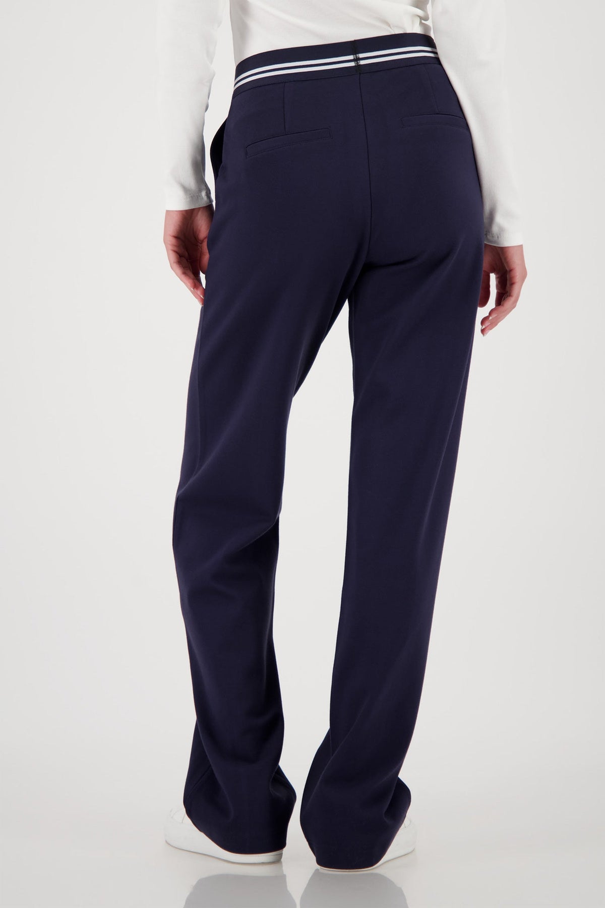 Jersey Rib Pants w Elastic Waist in Marine