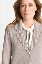 Jersey Seersucker Blazer in Coconut Bark