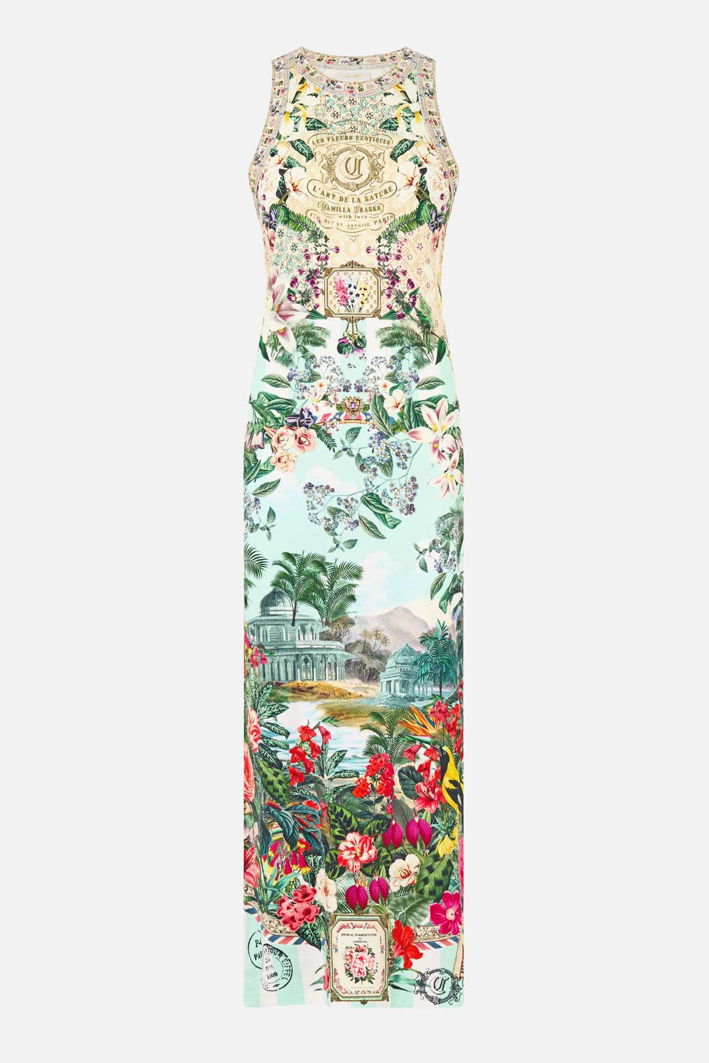 Jersey Tank Dress in La Belle Botanique