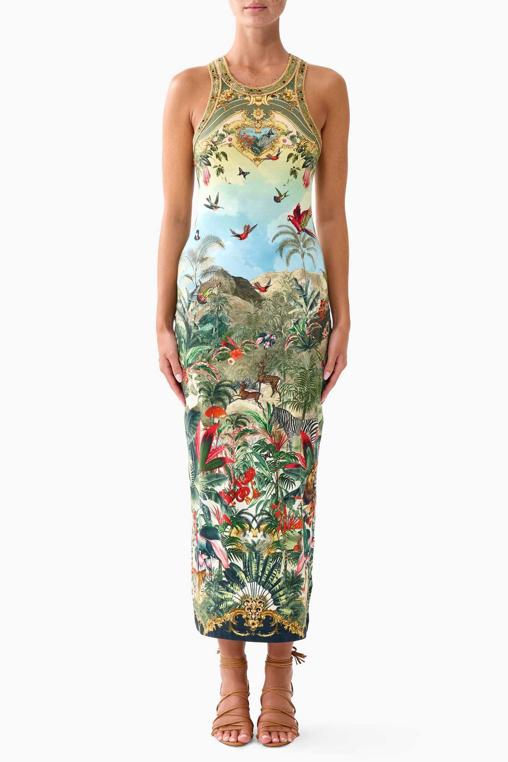 Jersey Tank Dress in Wanderlust Empire