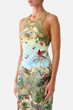 Jersey Tank Dress in Wanderlust Empire