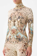 Jersey Turtleneck in Aranjuez Animalia
