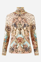 Jersey Turtleneck in Aranjuez Animalia