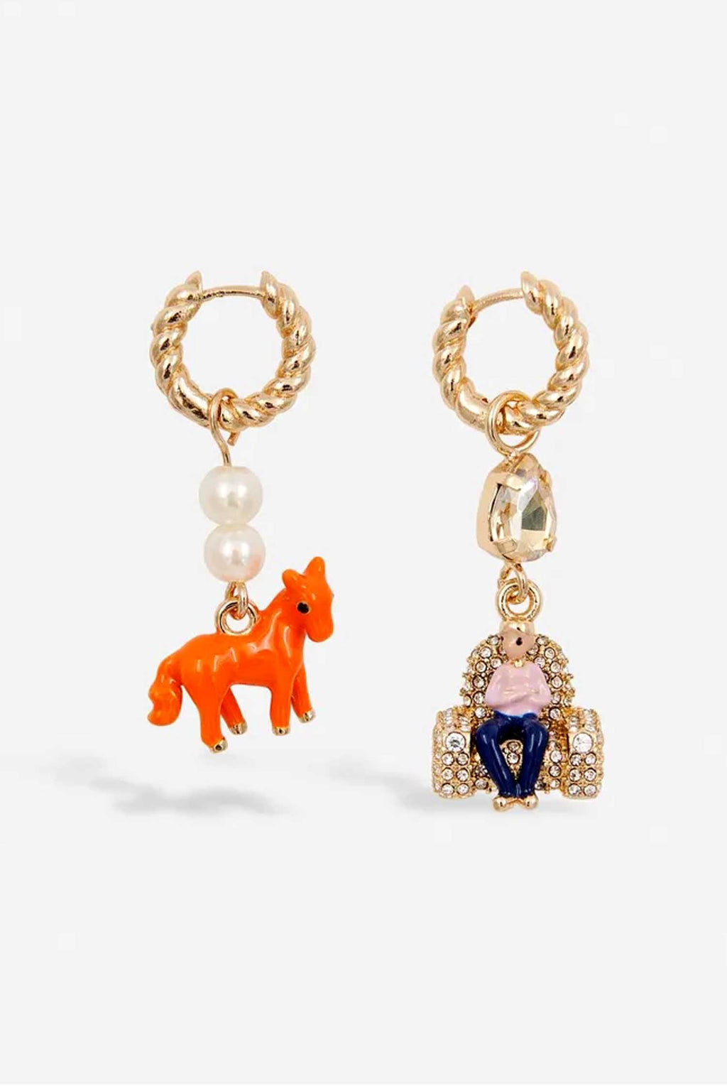 Jessika Hoop Earrings - Horse + Boy