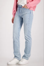 Jewel Detail Jeans in Light Denim