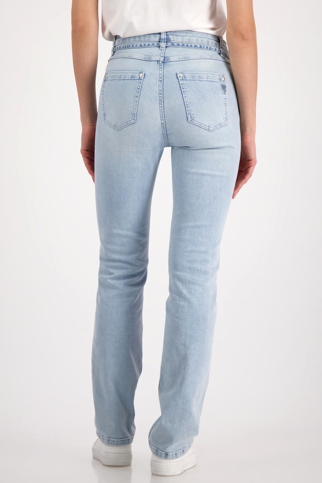 Jewel Detail Jeans in Light Denim