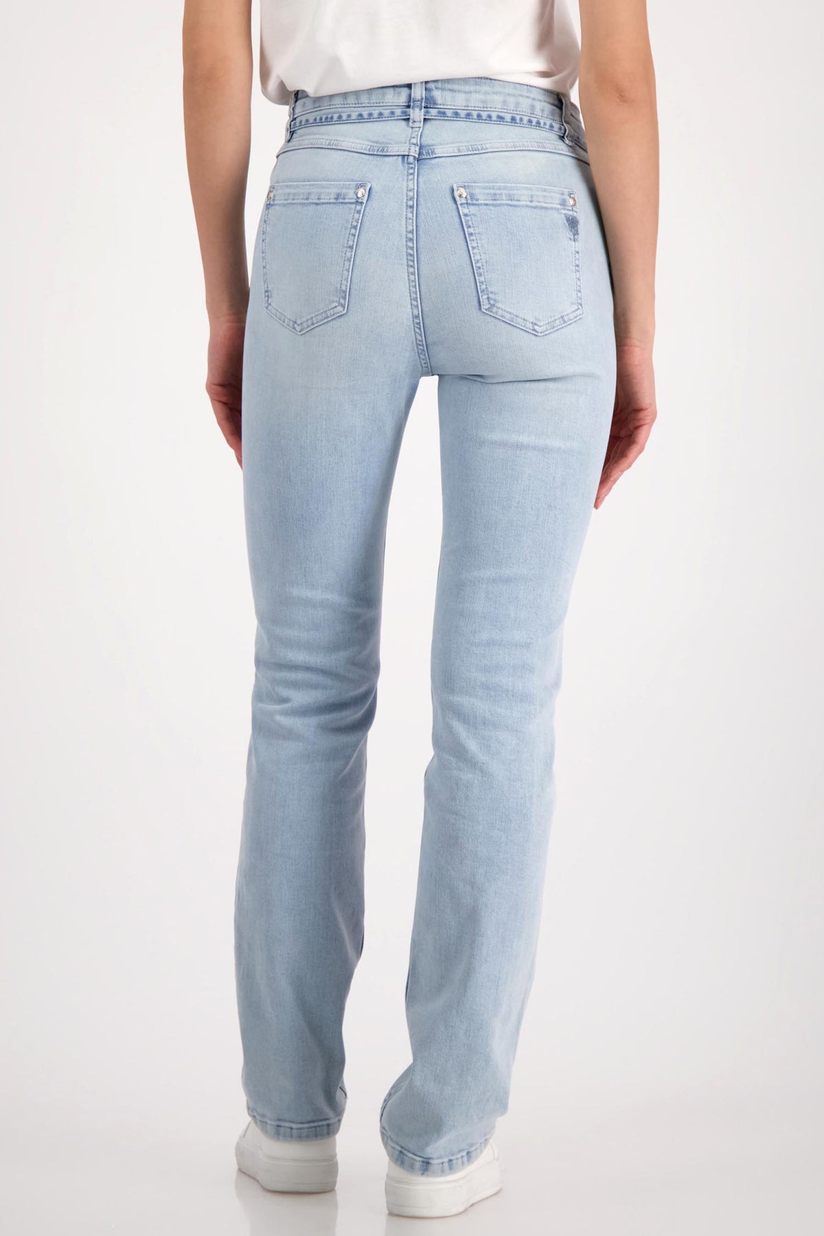 Jewel Detail Jeans in Light Denim