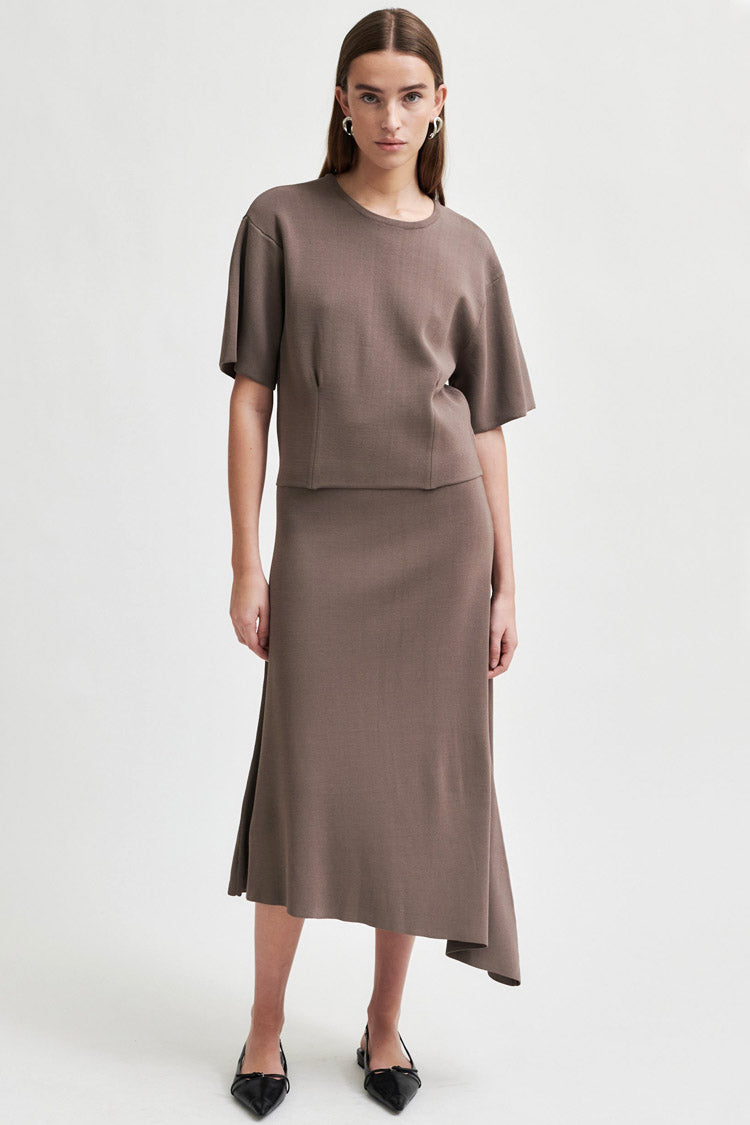Jilla Knit Tee in Chocolate Chip | FINAL SALE