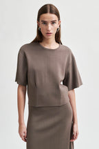 Jilla Knit Tee in Chocolate Chip | FINAL SALE
