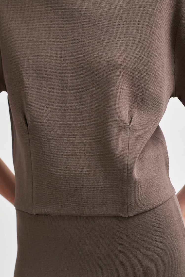 Jilla Knit Tee in Chocolate Chip | FINAL SALE