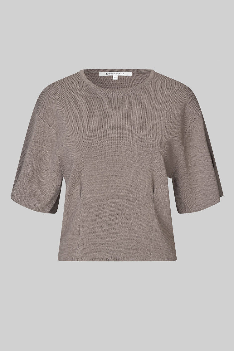 Jilla Knit Tee in Chocolate Chip | FINAL SALE