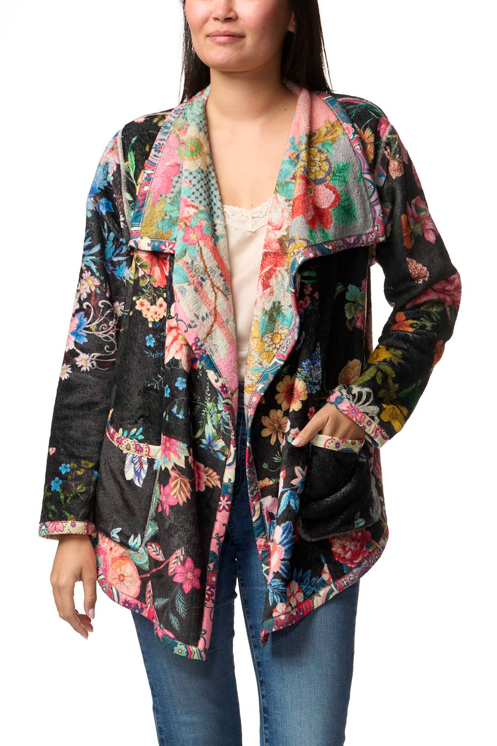 Akki Joan Reversible Wrap Sherpa Jacket
