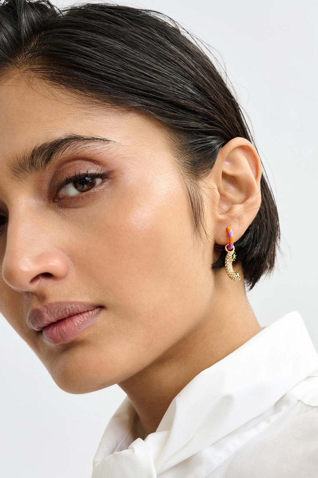 Jocat Hoop Earrings - Cat & Telephone