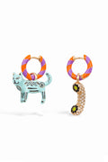 Jocat Hoop Earrings - Cat & Telephone