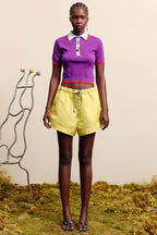 Josefina Knit Polo Violet