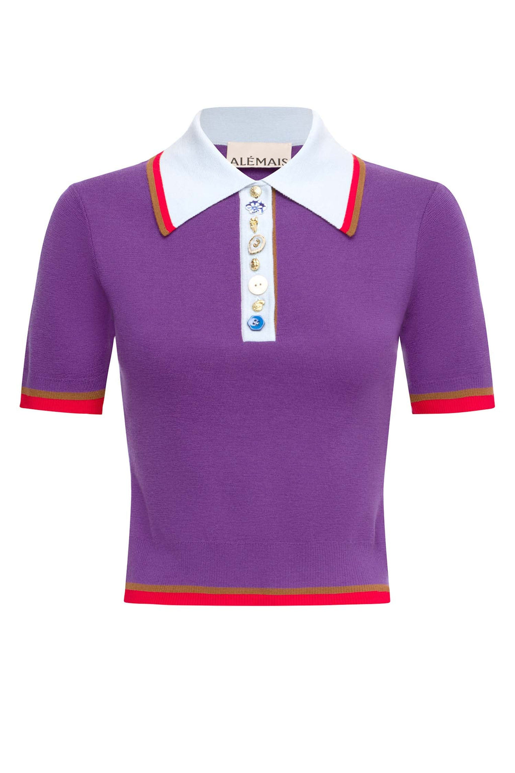 Josefina Knit Polo Violet