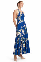 Juliette Halterneck Maxi Dress in Midnight Magnolia | FINAL SALE