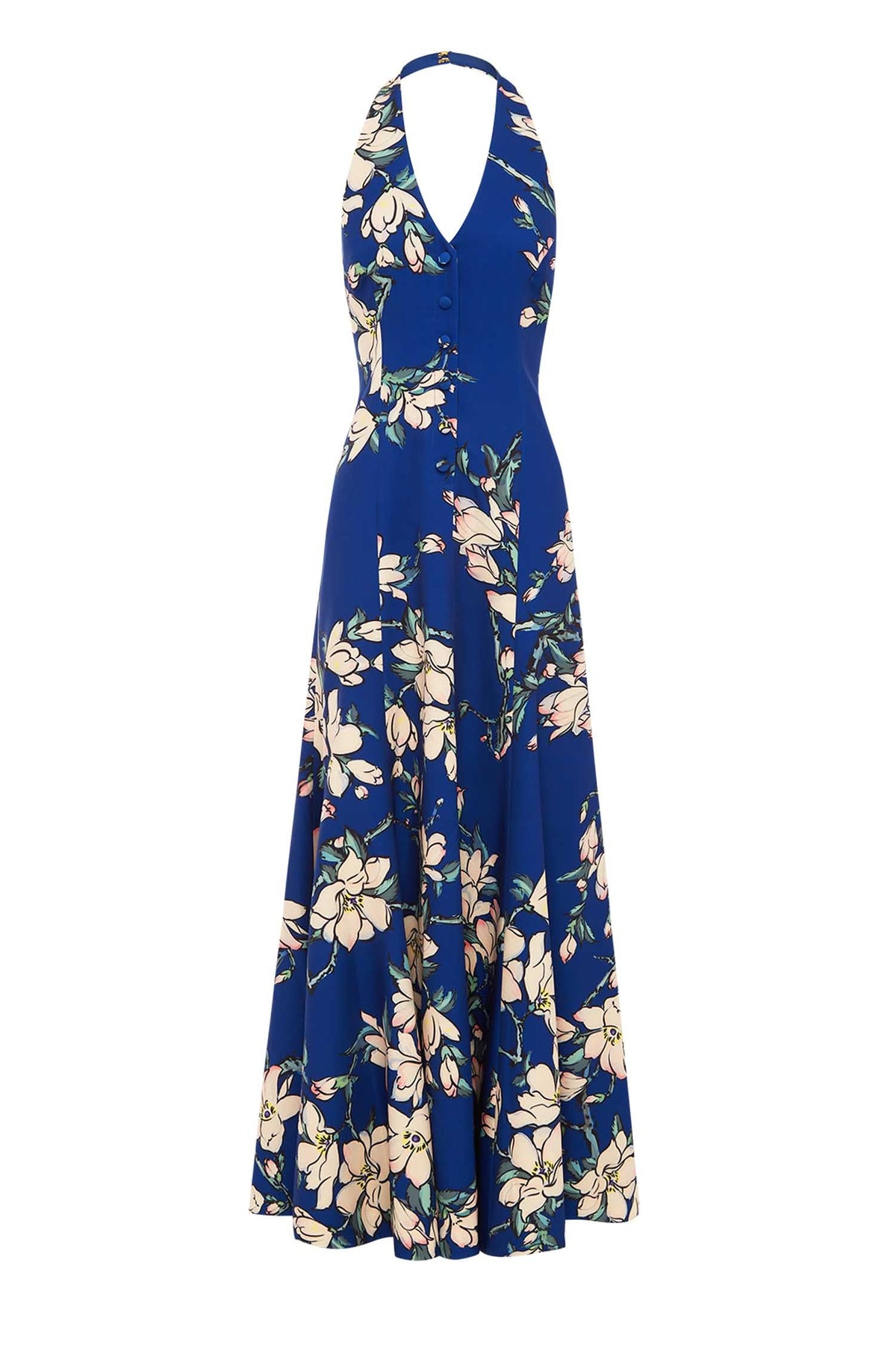 Juliette Halterneck Maxi Dress in Midnight Magnolia | FINAL SALE