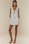 Juniper Mini Dress in Franco Stamp