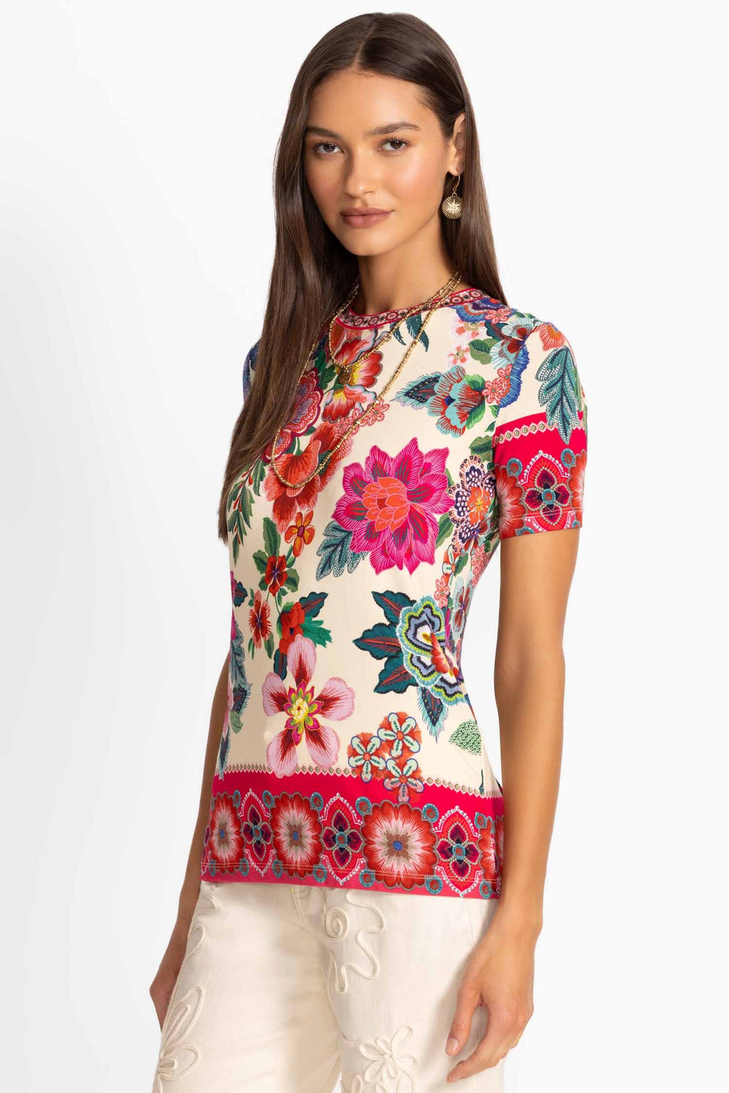 Kallie Janie Fav SS Crew Neck Tee Shirt
