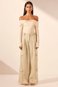 Kasbah Slouch Cargo Pant in Oyster | FINAL SALE
