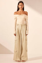 Kasbah Slouch Cargo Pant in Oyster | FINAL SALE